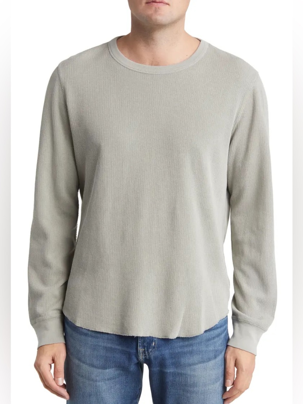 Buck Mason Cream Crewneck vintage Thermal surplus Knit Sweater